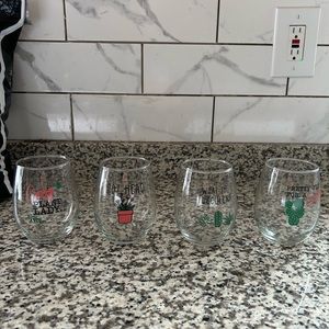 Stemless wine glass set
